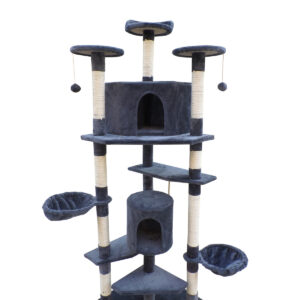 200 cm Cat Scratching Post Tree Scratcher Corner Tower Furniture- Grey