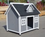 Grey Large Timber Pet Dog Puppy Wooden Cabin  Kennel Timber House