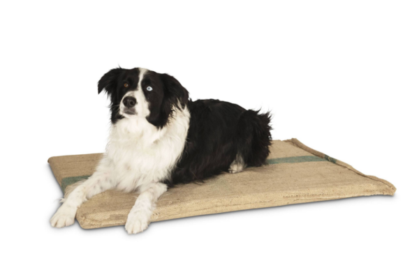 Large Hessian Pet Dog Puppy Bed Mat Pad House Kennel Cushion With Foam