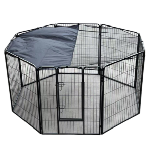 100 cm Heavy Duty Pet Dog Cat Puppy Rabbit Exercise Playpen Fence With Cover