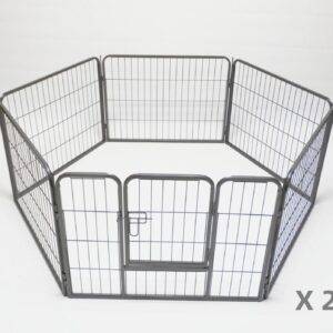 2 X 6 Panel 60 cm Heavy Duty Pet Dog Puppy Cat Rabbit Exercise Playpen Fence