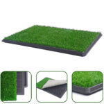 XL Indoor Dog Puppy Toilet Grass Training Mat Loo Pad Potty W 2 Grass