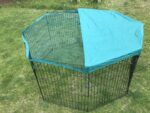 6 Panel Dog Cat Exercise Playpen Puppy Enclosure Rabbit Fence With Cover