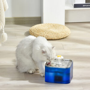 3L Automatic Electric Pet Water Fountain Dog Cat Stainless Steel Feeder Bowl Dispenser Blue