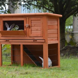 Double Storey Rabbit Hutch Guinea Pig Cage   Ferret cage W Pull Out Tray