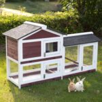 Double Storey Large Rabbit Hutch Guinea Pig Cat Cage   Ferret Cage With Pull Out Tray