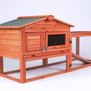 Rabbit Hutch Metal Run Wooden Cage Guinea Pig Cage House