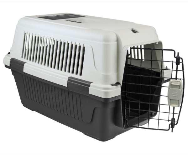 Large Portable Dog Cat House Pet Carrier Travel Bag Cage+Safety Lock & Food Box