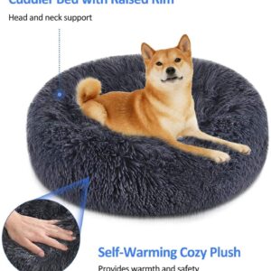 Soft Dog Bed Round Washable Plush Pet Kennel Cat Bed Mat Sofa Large 70cm