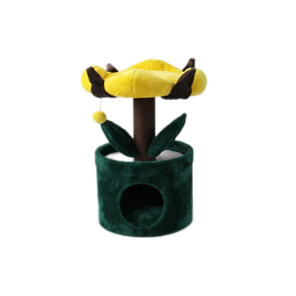 Bucket Cat House With Enchanted Flower Cat Tree