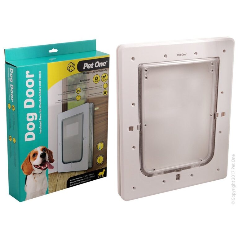 Pet One Insulated Poly Dog Door For Wooden Doors And Panels Medium