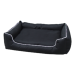 Waterproof Heavy Duty Dog Bed 80x64cm Outdoor Indoor Pet Cushion Black