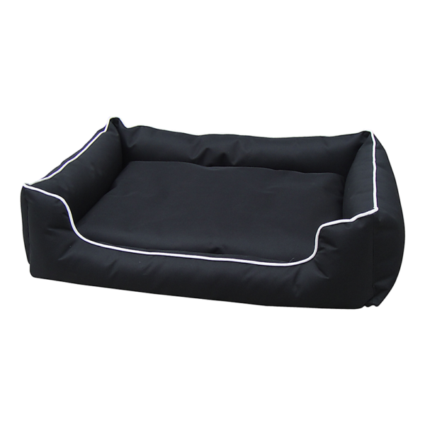 Waterproof Heavy Duty Dog Bed 80x64cm Outdoor Indoor Pet Cushion Black