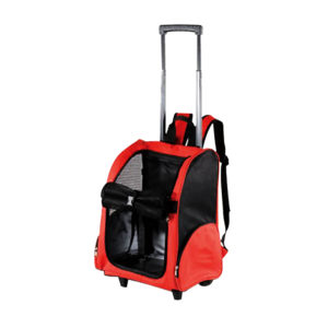 Dog Pet Carrier Backpack Trolley Mesh Ventilated Adjustable Red 36x30x49cm 15kg