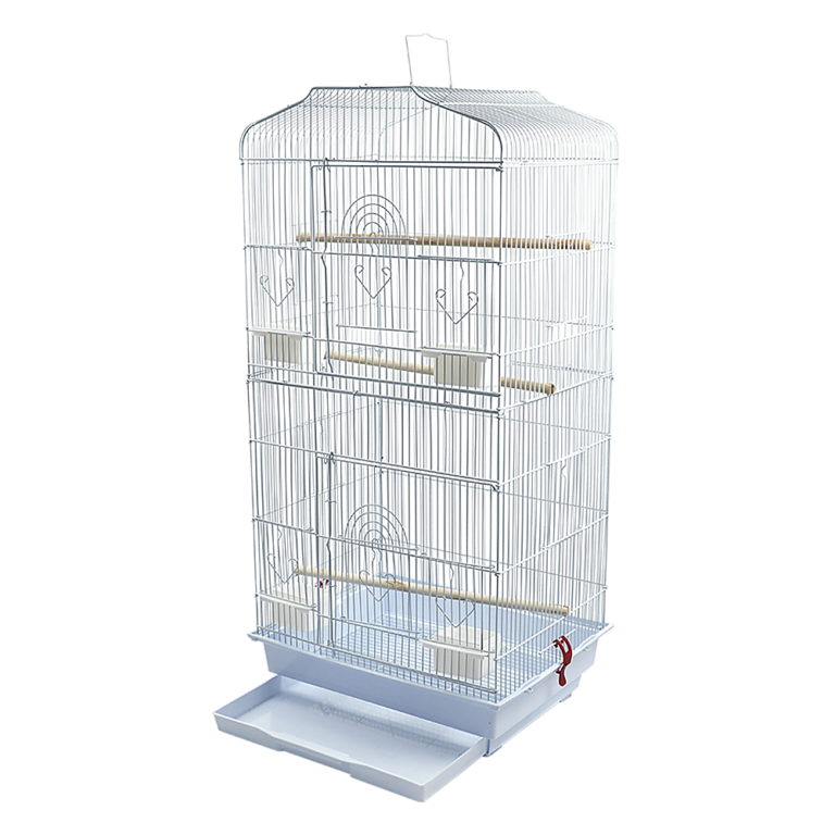 95cm Bird Cage for Small and Medium Birds Canary Parakeet Cockatiel LoveBird Finch Durable Steel Frame 3 Perches 4 Food Cups Easy Clean Play Area