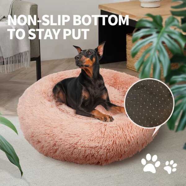 Pawfriends Pet Dog Bedding Warm Plush Round Comfortable Nest Comfy Sleeping kennel Pink Large 90cm dog bed calming dog bed memory foam dog bed waterproof dog bed puppy bed