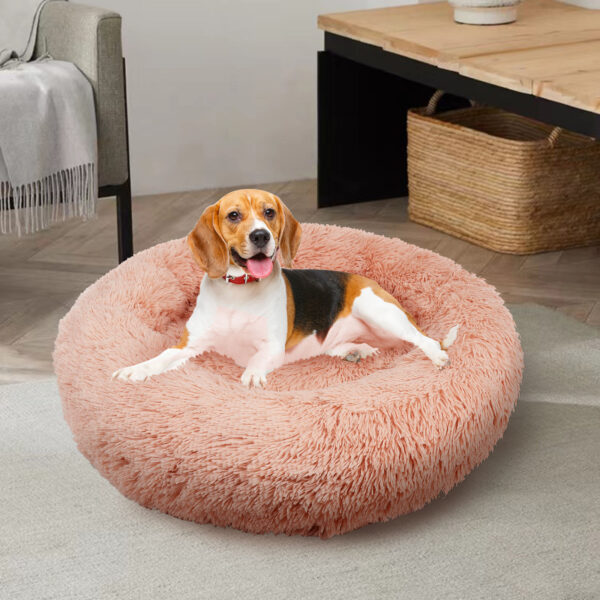Pawfriends Pet Dog Bedding Warm Plush Round Comfortable Nest Comfy Sleep kennel Pink M 70cm dog bed calming dog bed memory foam dog bed waterproof dog bed puppy bed