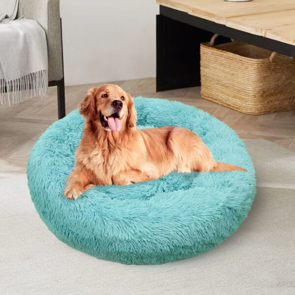 Pawfriends Pet Dog Bedding Warm Plush Round Comfortable Nest Comfy Sleep kennel Green 100cm dog bed calming dog bed memory foam dog bed waterproof dog bed puppy bed