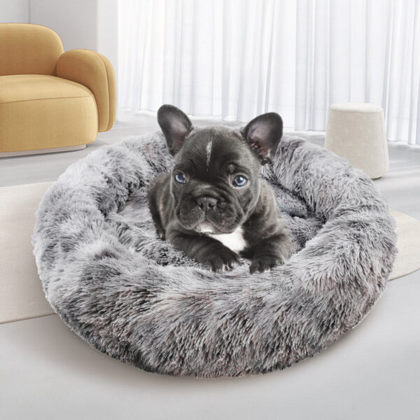 Pawfriends Dog Cat Pet Calming Bed Washable ZIPPER Cover Warm Soft Plush Round Sleeping 70