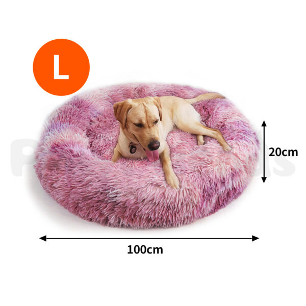 Pawfriends Cat Dog Pet Calming Bed Warm Soft Plush Round Nest Comfy Sleeping Kennel Cave AU