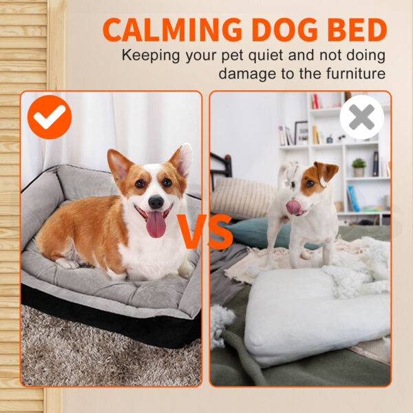 Pawfriends Dog Calming Bed Pet Cat Warm Soft Washable Portable Large Medium-sized Dog Mat M
