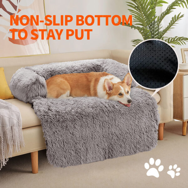 Pawfriends Pet Sofa Bed Dog Calming Sofa Cover Protector Cushion Plush Mat L dog bed calming dog bed memory foam dog bed waterproof dog bed puppy bed
