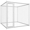 Large Outdoor Heavy-Duty Galvanized Steel Dog Kennel Secure Play Exercise Area