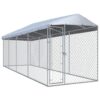 Outdoor Dog Kennel with Roof 760x190x225 cm