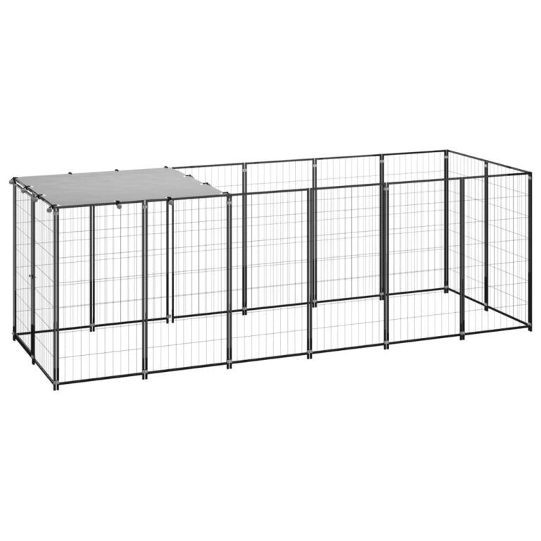 Spacious Outdoor Dog Kennel Playpen Large Secure Pet Cage with Water-Resistant Roof