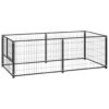 Large Outdoor Dog Kennel Secure Play Area Steel Mesh Ventilated Pet Enclosure