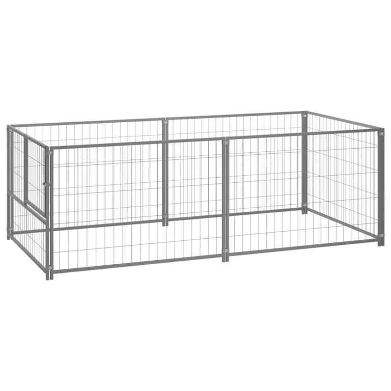 Large Outdoor Dog Kennel Secure Play Area Steel Mesh Pet Cage with Lockable Door