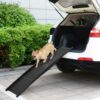 Folding Pet Ramp Portable Lightweight Non-Slip Safety Rails for Dogs Black