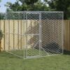 Spacious Galvanised Steel Outdoor Dog Kennel Secure Lockable Mesh Door Pet Cage