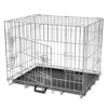 Foldable Metal Dog Crate Secure Training Pet Cage Dual Door Portable Home Kennel