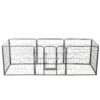 Heavy Duty Dog Playpen Large Pet Exercise Pen Indoor Outdoor Safety Gate Black