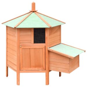 Deluxe Wooden Chicken Coop Hen House Poultry Hutch Cage with Ramp and Nest Box