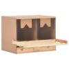 Solid Pine Wood Chicken Laying Nest Dual Compartment Cozy Hen Egg Box Easy Clean