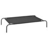 Elevated Pet Bed Outdoor Indoor Durable Breathable Textilene Dog Cot Black