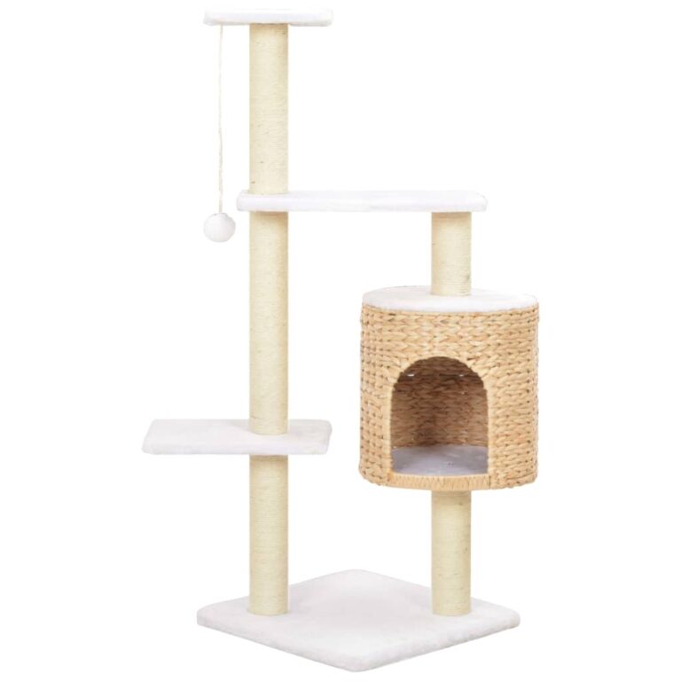 Deluxe Seagrass Cat Tree Condo with Sisal Scratch Posts Cozy House Platforms