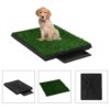 Artificial Grass Dog Potty Training Pad Indoor Outdoor Pet Toilet with Tray Set