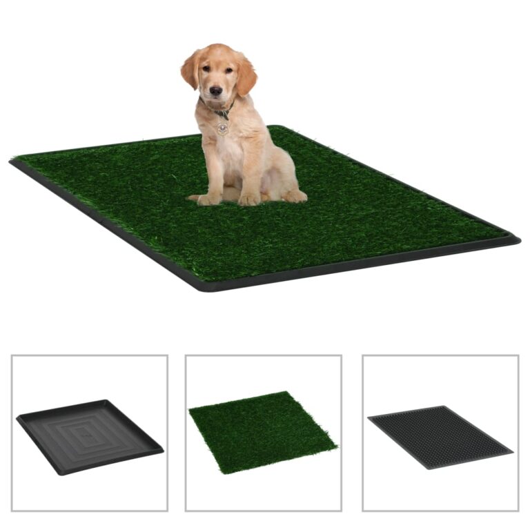 Indoor Dog Potty Training Pad with Artificial Grass and Easy Clean Tray