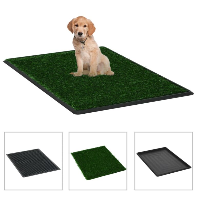 Artificial Grass Dog Potty Training Pad Indoor Outdoor Puppy Toilet Tray Pair