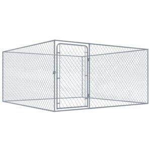 Heavy-Duty Galvanised Steel Outdoor Dog Kennel Secure Lockable Playpen Cage