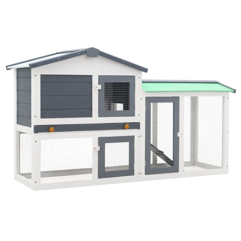 Deluxe Wooden Rabbit Hutch Outdoor Pet House Weather-Resistant with Run