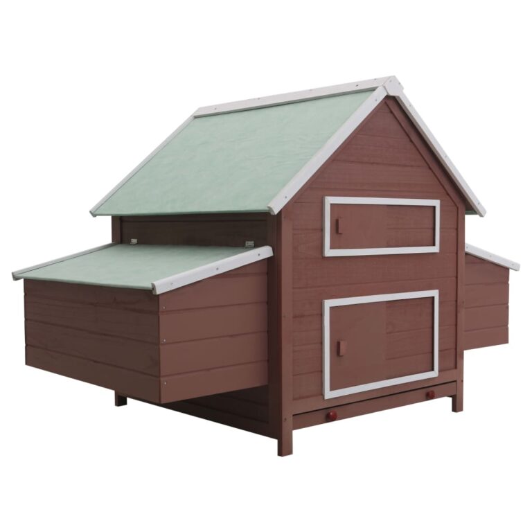 Spacious Wooden Chicken Coop Hen House with Nest Boxes & Ventilation Window