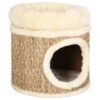 Luxury Seagrass Cat House Cozy Cushion Plush Perch Condo Pet Lounge Play Tower
