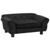 Luxury Black Plush Pet Sofa Bed for Small Dogs Cats Comfortable Washable Cover