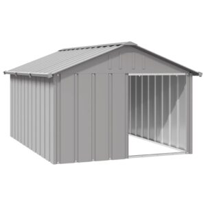 Sturdy Galvanised Steel Dog House Outdoor Pet Shelter Weatherproof Kennel