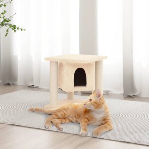 Cat Tree with Sisal Scratching Posts Cream 37 cm