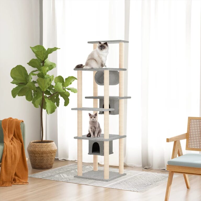Deluxe Multi-Level Cat Tree Tower with Sisal Scratching Posts and Plush Condos